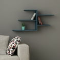 thumbnail image 2 of Ada Home Decor Furniture 42.13" 4 Tier Petrol Blue Woodard Modern Wall Shelf, 2 of 3