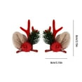 thumbnail image 4 of Wovilon Christmas Decorations Clearance Christmas Deer Antlers Hair Clip Children's Christmas Gift Deer Ears Ducks Billed Clip Bow Bell Hair Clip Headpiece, 4 of 7