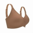 thumbnail image 2 of Bras for Women Womens Wireless Bras Comfortable Bralette Supportive Tshirt Bra Seamless Push Up Full Coverage No Underwire Everyday Bra Brown S, 2 of 3