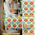 thumbnail image 5 of Pioneer Flower Floral Print Pattern Round Tablecloth 60 X 60 Inch, Wrinkle Resistant Wipeable Table Cloth for Kitchen Dining Picnic Patio Party, 5 of 6