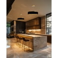 thumbnail image 4 of Dainolite 34W Chandelier, Matte Black w/ Black Shade, 4 of 6
