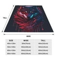 thumbnail image 3 of Salouo Cool Wolf Head Print Bed Blankets,Flannel Blanket Comfortable Air Conditioning Blanket Lightweight Blanket for Sofa Bed Travel & Couch -60"x50", 3 of 8