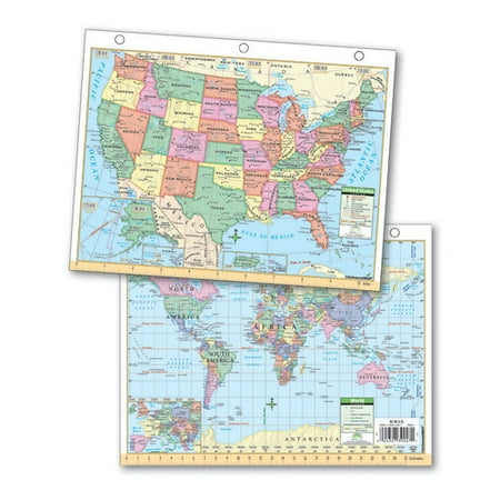 Universal Map US & World Notebook Maps