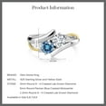 thumbnail image 5 of Gem Stone King 925 Silver and 10K Yellow Gold Ring Lab Grown Diamond Persian Blue Moissanite (1.02 Cttw, Size 8), 5 of 5
