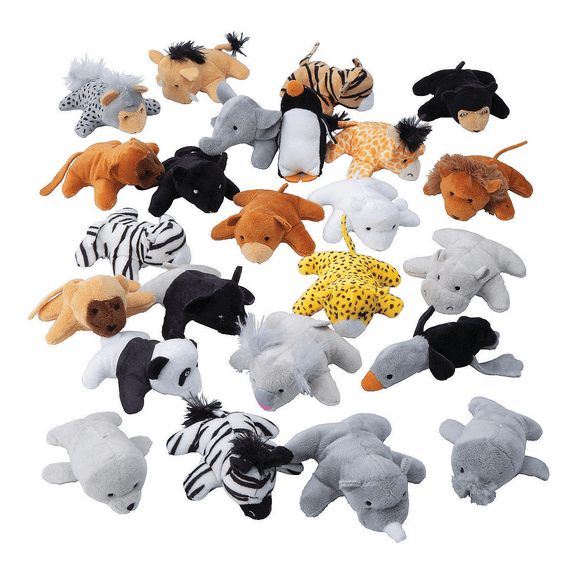 25Pc Mini Zoo Animal Assortment - Toys - 25 Pieces