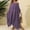Purple, variant on Women's Plus Size Swim Cover Ups Lightweight 3/4 Sleeve Solid Color Sheer Mesh Dress Summer Beach Relaxed Fit Bathing Suits