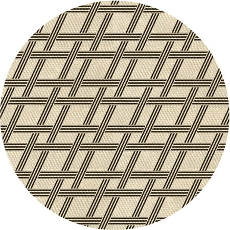 

Ahgly Company Indoor Round Patterned Coffee Brown Area Rugs 5 Round