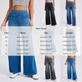 thumbnail image 3 of Jeans for Women Elastic High Waist Wide Leg Stretchy Baggy Streetwear Casual Denim Pants with Pockets, 3 of 6