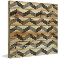 Marmont Hill - "3D Layers" Painting Print on Natural Pine Wood