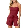 thumbnail image 4 of Sexlip Womens Flared Pants All Season wide waistband straight leg soft cotton athletic wear breathable for summer outing Red S, 4 of 7