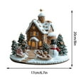 thumbnail image 3 of chaungfeng 6.7x8 Inch Christmas Village Scene, Snow House Statue Decoration Miniature Desktop Display, for Office Decor, Home Shelf, Holiday Theme, Religious Gifts, Photo Prop, 3 of 9