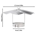 thumbnail image 3 of tamizeot Capuchon de Pluie Rond en ABS pour Ventilateur de Cheminée, Évacuation de Fumée, Réparation avec Vis, Cheminées de Poêle à Bois, Cheminée 102 mm, 3 of 6