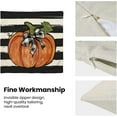 thumbnail image 6 of Fall Decor Pillow Covers 18x18 Set of 2, Black Stripes and Orange Pumpkin Pattern Decorative Throw Pillows Linen Autumn Thanksgiving Cushion Pillow Covers for Sofa Couch Outdoor Decor, 6 of 6