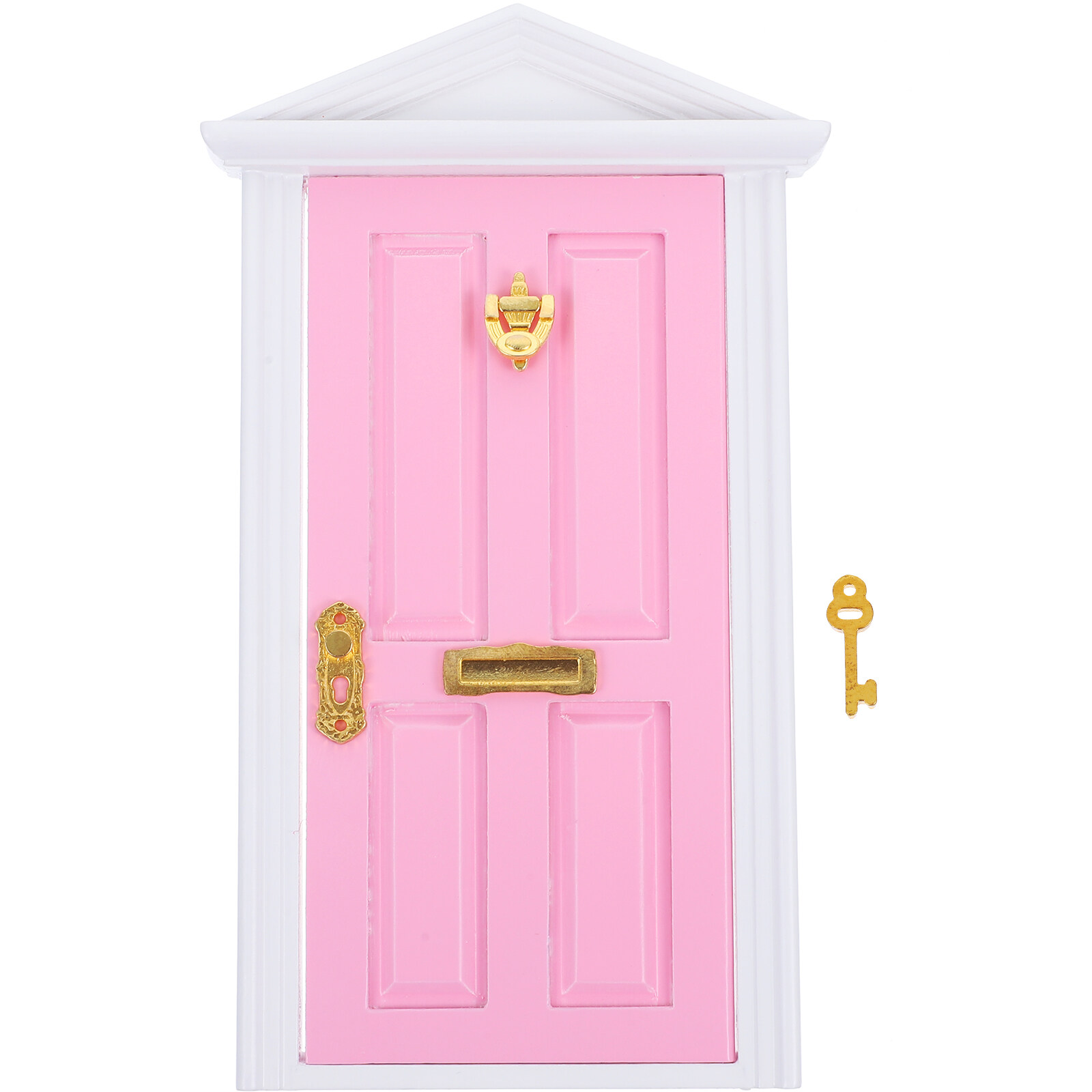 Yardwe Mini Wooden Door Spire Door Miniature Door Epitome Play House