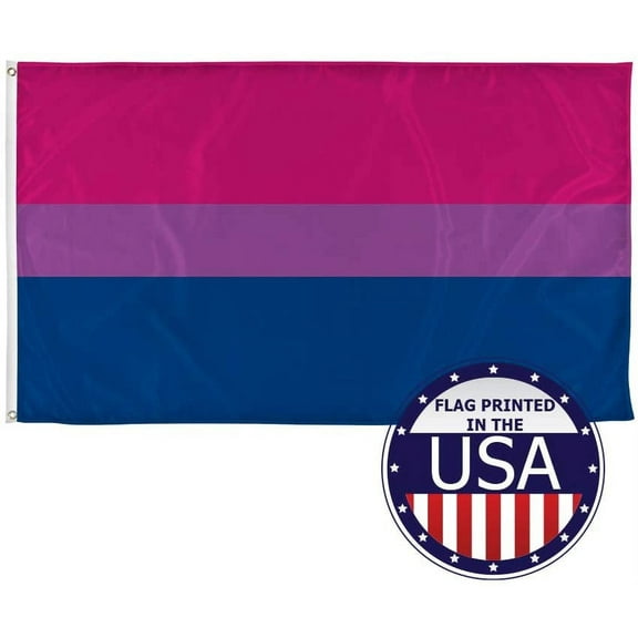 Vispronet 3ft x 5ft Bisexual Pride Flag, Knitted Polyester, Flag Only