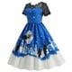 thumbnail image 3 of Vestido de fiesta de Navidad de manga corta con cuello redondo para mujer Vestido de encaje vintage para mujer Fridja  bnh2487, 3 of 8