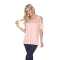 thumbnail image 1 of White Mark Women's Cold Shoulder Bexley Tunic Top, 1 of 5