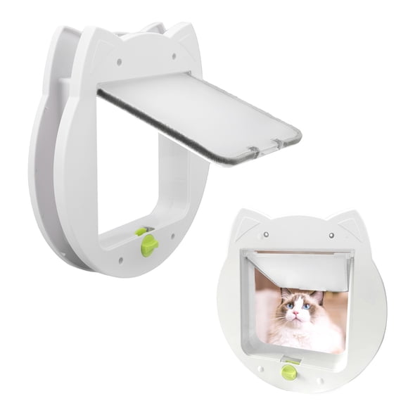 Puerta Para Perros, Puerta Interior De Gato Segura Y Silenciosa Decorativa Con Cerradura Para Puerta