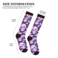 thumbnail image 4 of Sikiie Skull rainbow mushroom colorful 1 Pairs Compression Socks for Men and Women 15-20 mmHg Running Support Socks, 4 of 7