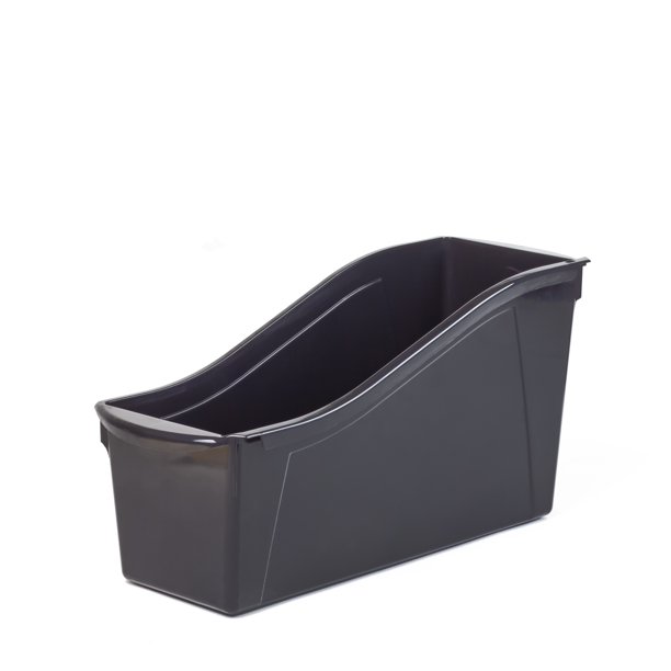 Pen+Gear Plastic Desktop Book Organizer Bin, Deep Black