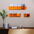 thumbnail image 2 of ROYALITA 2-Pack Acrylic Magazine Holder Brochure Holder, 17" Record Holder Magazine Rack, Fashion Hanging Bookshelf Literature Storage Rack for Waiting Room, Living Room, Office, Orange 17 Inch, 2 of 7