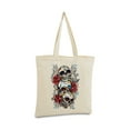 thumbnail image 2 of Awkward Styles Three Sugar Skull Tote Bag Skull Bags Skull Gifts for Day of the Dead Skull Accessories Gothic Gifts for He Dia de Los Muertos Accessories, 2 of 5