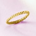 thumbnail image 4 of Ross-Simons 18kt Yellow Gold Roped Ring, Women's, Adult, 4 of 5