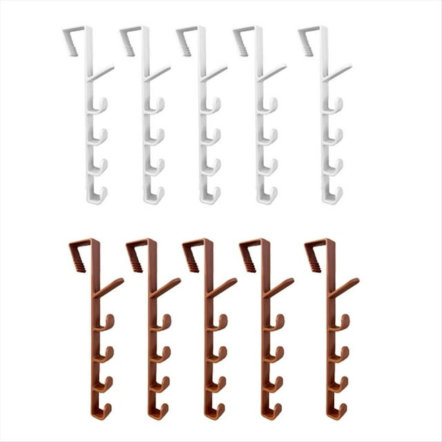 Colgador de Puerta Portátil, Gancho Multifuncional de Cinco Secciones, Puerta del Hogar, Bolsa para Abrigos, Gancho para Almacenamiento de Ropa, Gancho para Toallas de Baño