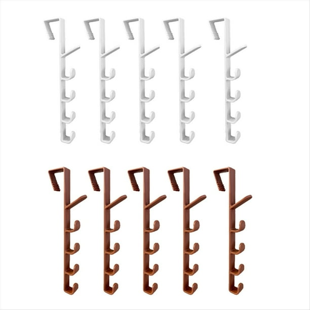 Colgador de Puerta Portátil, Gancho Multifuncional de Cinco Secciones, Puerta del Hogar, Bolsa para Abrigos, Gancho para Almacenamiento de Ropa, Gancho para Toallas de Baño