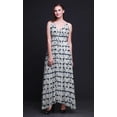 thumbnail image 3 of Bimba Shibori Ladies Printed Resort Maxi DrawstringÂ&nbsp;DressÂ&nbsp;Spaghetti Strap Beach Wear-X-Small, 3 of 5