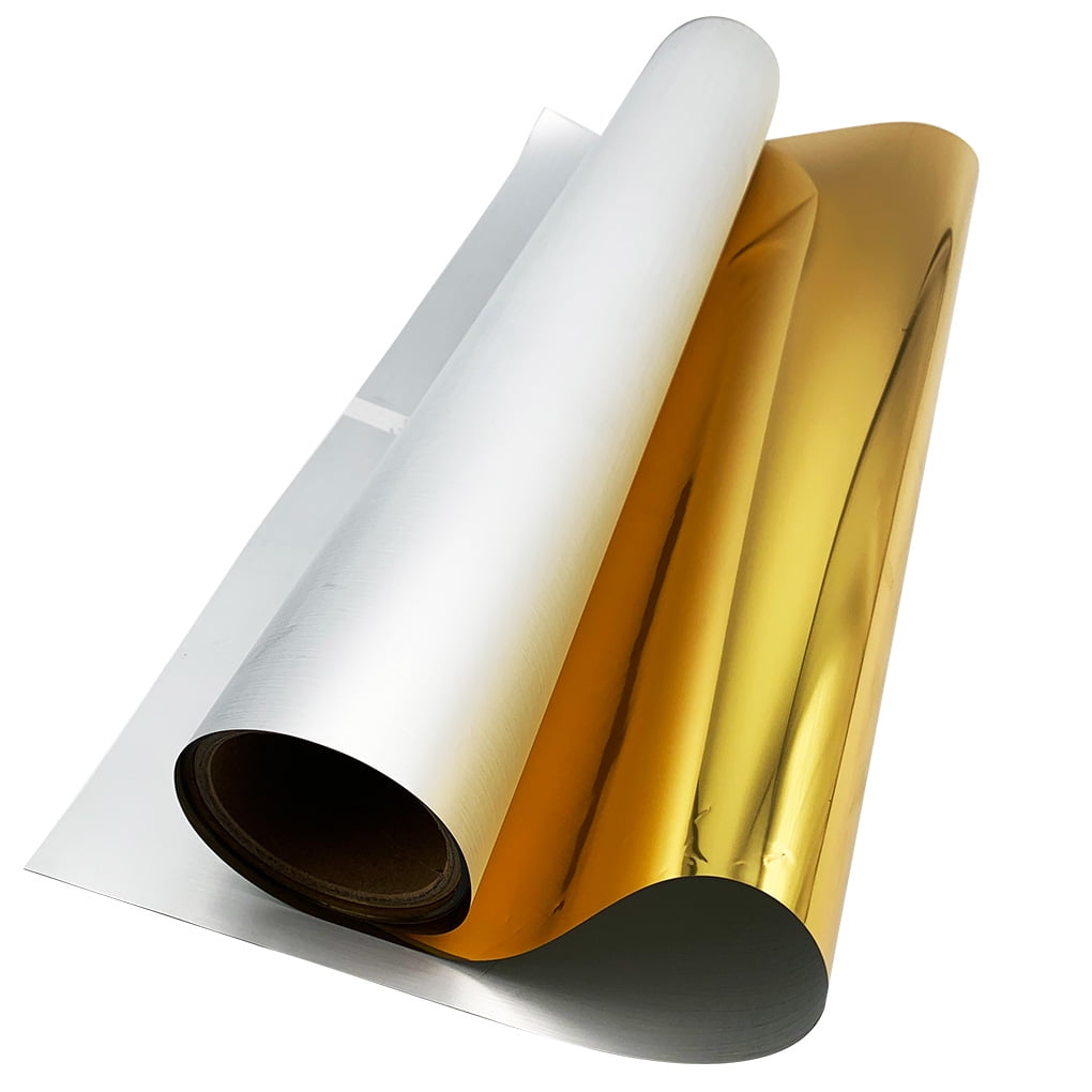 H-E 24in x 164ft DTF Gold Foil Transfer Film Roll, Cold Peel