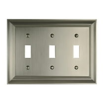 CKP #31198 Impressions Collection Triple Toggle Wall Plate, Brushed Nickel