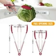 thumbnail image 5 of Premium Stainless Steel Locking Kitchen Tongs with Silicon Tips, Set of 2-9" and 12"(Red), 5 of 19