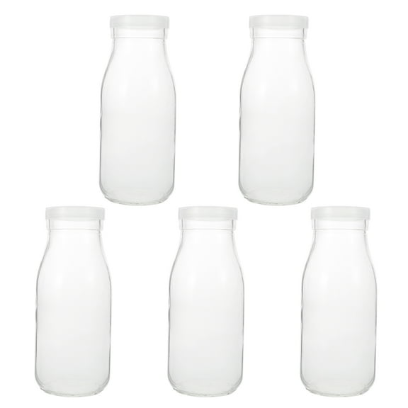 Worgeous 5 Pcs Enzyme Glass Bottle Container Vintage Milk Beverage
