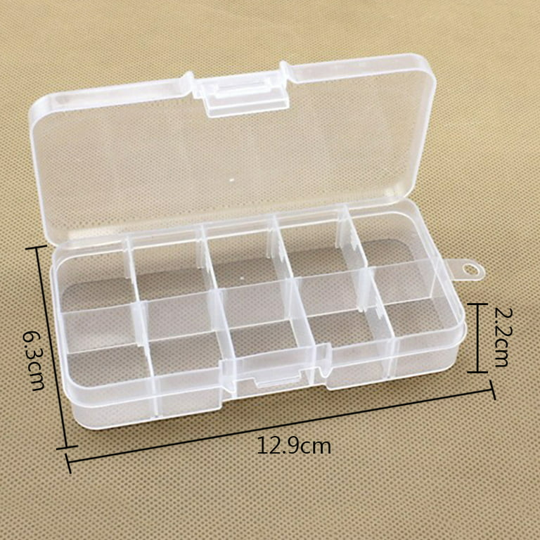 USJIANGM Small Plastic Case for Small Items Clay Bead Container Small Storage Box Transparent