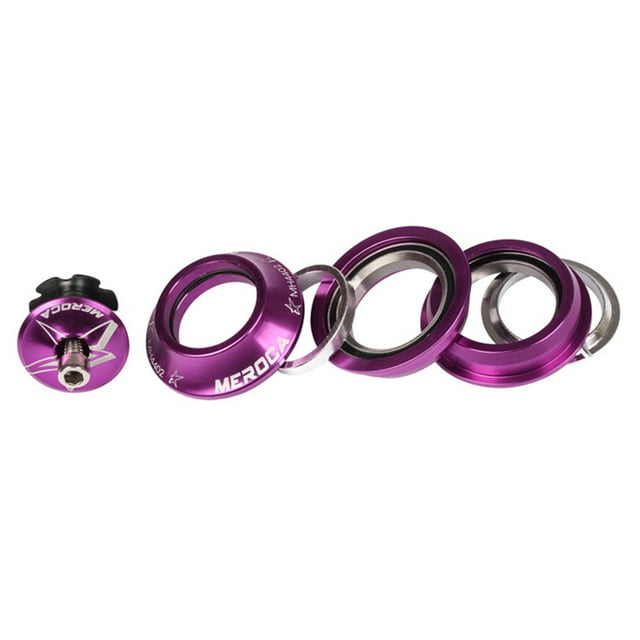 Transemion Bike Front Fork Sealed Bearing Headset for 44mm Inner Diameter Head Tube Frame Purple 1Set