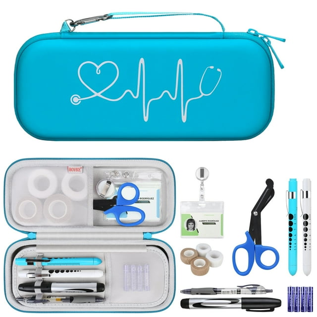 Set de herramientas de enfermería BOVKE, funda para estetoscopio con tijeras y linternas