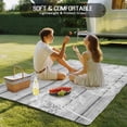 thumbnail image 4 of White Dandelion Outdoor Rug for Patio/Deck/Porch, Non-Slip Large Area Rug 5 x 7 Ft, Spring Flowers Plants Vintage Gray Wood Indoor Outdoor Rugs Washable Area Rugs, Camping Rug Carpet Runner, 4 of 8