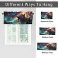 thumbnail image 6 of Fantasy Wolf Window Curtain Valance Wildlife Animal Colorful Starry Sky Rod Pocket Window Valance for Living Room Bathroom Bedroom Kitchen 54 by 18 in, 1 Panel, 6 of 6