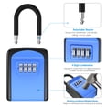 thumbnail image 5 of Key Lock Box, AMIR 4 Digit Combination Key Safe Box Weatherproof 5 Keys Capacity Key Lock Box for Home Apartment Outdoor Blue, 5 of 10