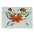 thumbnail image 1 of Garden Cutting Board, Watercolor Painting of Daffodils with Green Leaves Aquarelle Flora Bouquet, Decorative Tempered Glass Cutting and Serving Board, Small Size, Orange Green, by Ambesonne, 1 of 1