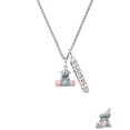 thumbnail image 2 of Delight Jewelry Resin Grey Hippopotamus Honey Silvertone Sisters Best Friends Forever Bar Charm Necklace, 23", 2 of 4