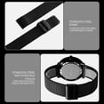 thumbnail image 5 of Resicozy Watches for Men Casual Quartz Sports Watches Fashion Round Dial Watch with Mesh Strap Red, 5 of 5