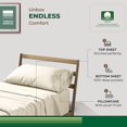 thumbnail image 3 of REJODA-Thread Spread 100% Organic Cotton Sheets Twin Size - 3 PC Organic Cotton Twin Size Percale Weave Sheet Set, Soft, Cooling, Crisp & Breathable, 16" Deep Pocket Bedding Set for Dorm Room - Ivory, 3 of 4