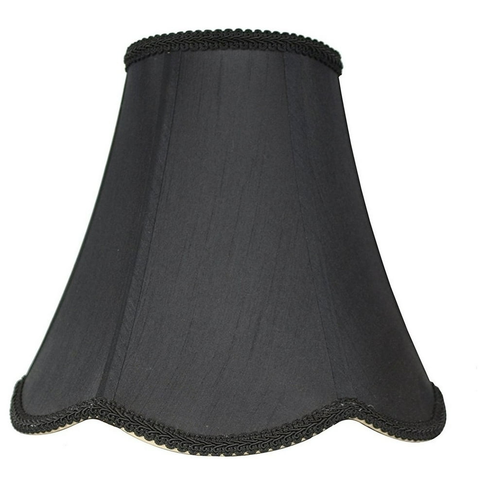 Urbanest Scalloped Bell Lamp Shade, 6x12x10", Black