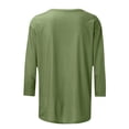thumbnail image 6 of Womens Shirts Summer Fashionable Casual Solid Color Three Quarter Sleeve Top T Shirt Womens Tops, 6 of 6
