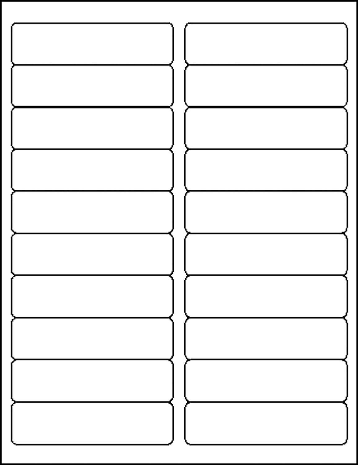 MACO Laser/Ink Jet White Address Labels, 1 x 4 Inches, 20 Per Sheet, 5000 Per Box (ML-2000B)