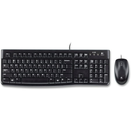 Logitech MK120 Desktop Corded Combo Set - USB Cable Keyboard - 104 Key - USB Cable Mouse - Optical - 1000 dpi - 3 Button - Scroll Wheel (Best Usb Keyboard Mouse Combo)