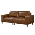 thumbnail image 5 of Luxury Two Pieces Sofa& Loveseat for Living Room, Apartment, Upholstered Breathable Faux Leather PU Couch (Brown), 5 of 11