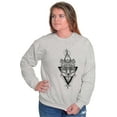 thumbnail image 4 of Wolf Pack Triangle Symbol Spirit Animal Sweatshirt for Men or Women Brisco Brands S, 4 of 6